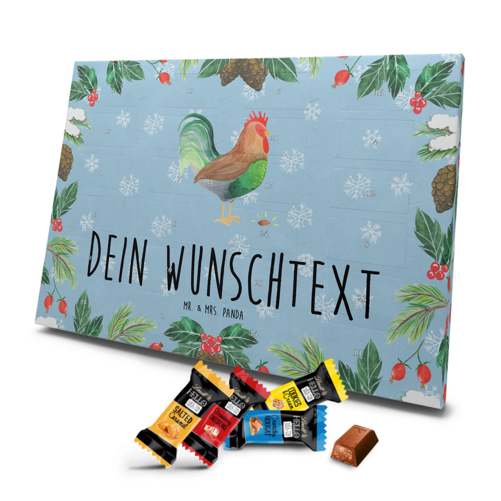 Personalisierter Markenschokolade Adventskalender Hahn Korn Personalisierter Adventskalender, Bauernhof, Hoftiere, Landwirt, Landwirtin, Hahn, Korn, Henne, Eier, Natur