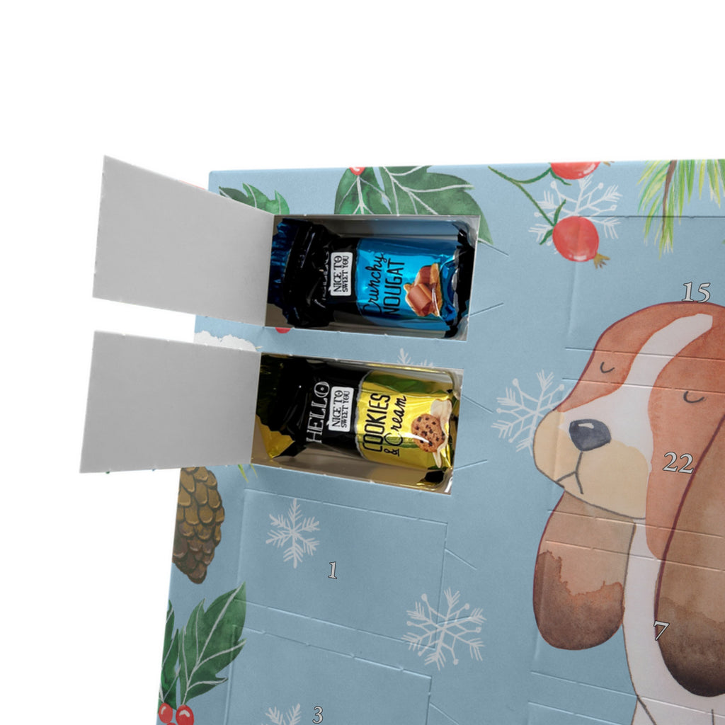 Personalisierter Markenschokolade Adventskalender Hund Basset Hound Personalisierter Adventskalender, Hund, Hundemotiv, Haustier, Hunderasse, Tierliebhaber, Hundebesitzer, Sprüche, Basset Hound, Basset, Hundeliebe, kinderlos