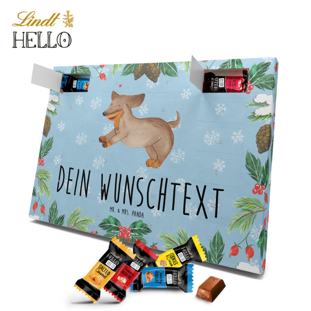 Personalisierter Markenschokolade Adventskalender Hund Dackel Personalisierter Adventskalender, Hund, Hundemotiv, Haustier, Hunderasse, Tierliebhaber, Hundebesitzer, Sprüche, Hunde, Dackel, Dachshund, happy dog