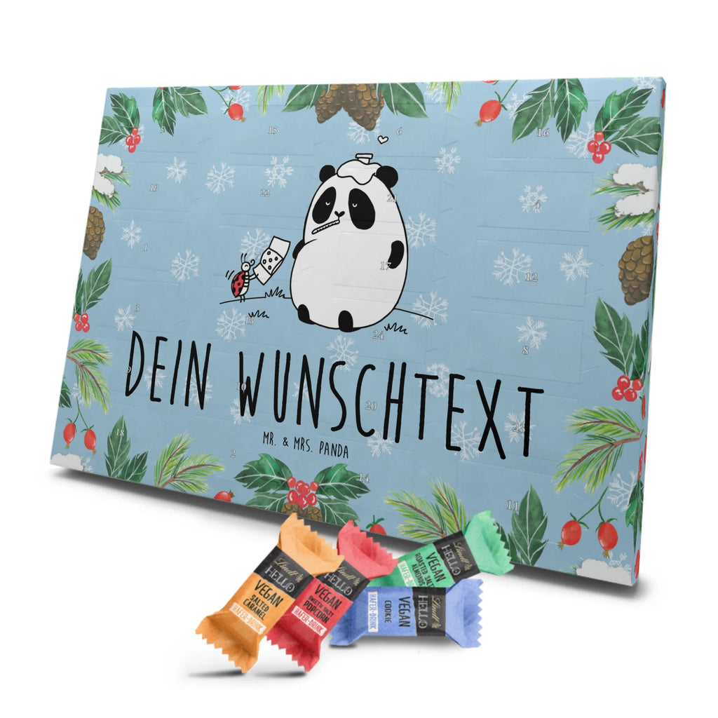 Personalisierter veganer Adventskalender Panda Gute Besserung Personalisierter veganer Adventskalender