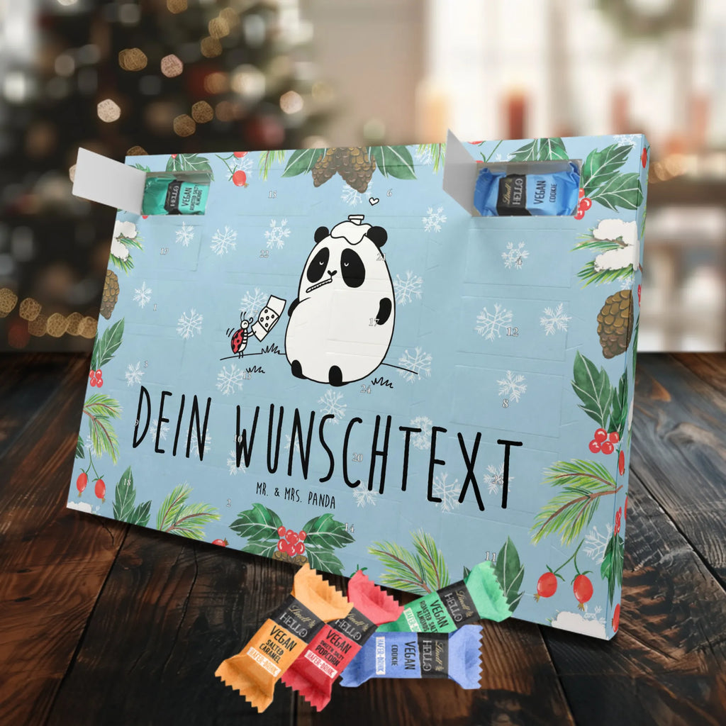 Personalisierter veganer Adventskalender Panda Gute Besserung Personalisierter veganer Adventskalender