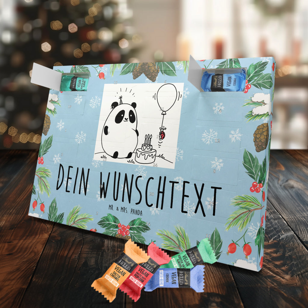 Personalisierter veganer Adventskalender Panda Geburtstag Personalisierter veganer Adventskalender