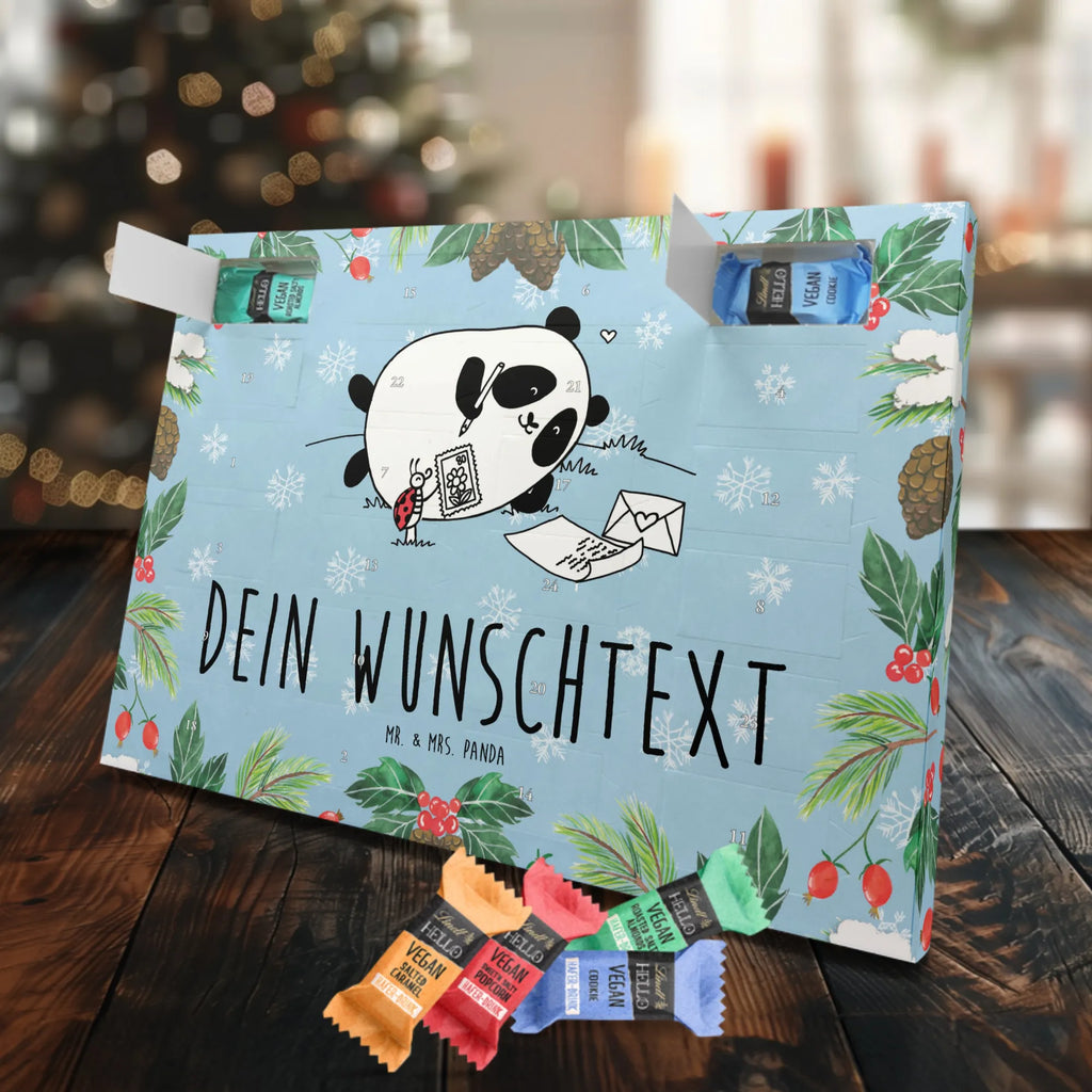 Personalisierter veganer Adventskalender Panda Vermissen Personalisierter veganer Adventskalender