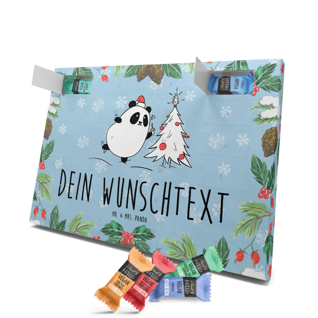 Personalisierter veganer Adventskalender Panda Weihnachtszeit Personalisierter veganer Adventskalender