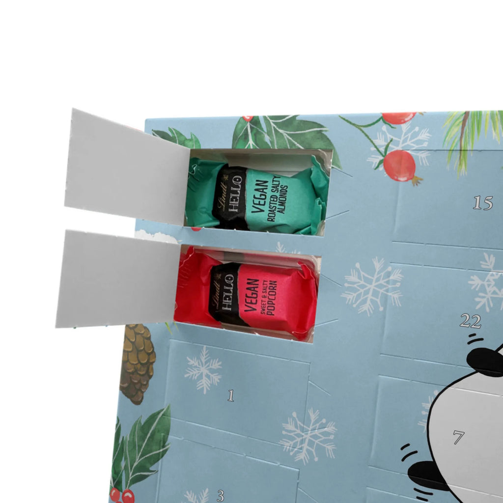 Personalisierter veganer Adventskalender Panda Weihnachtszeit Personalisierter veganer Adventskalender