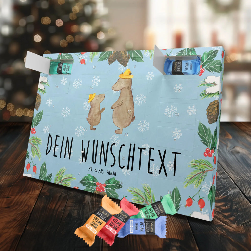 Personalisierter veganer Adventskalender Bären mit Hut Personalisierter veganer Adventskalender, Familie, Vatertag, Muttertag, Bruder, Schwester, Mama, Papa, Oma, Opa, Bär, Bären, Vater, Papi, Paps, Dad, Daddy, Lieblingsmensch, Sohn, Söhne, Kind, Kinder, Vater-Sohn, Family, Vorbild