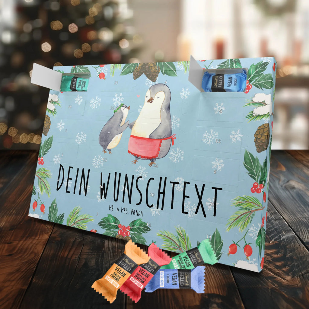 Personalisierter veganer Adventskalender Pinguin mit Kind Personalisierter veganer Adventskalender, Familie, Vatertag, Muttertag, Bruder, Schwester, Mama, Papa, Oma, Opa, Geschenk, Mami, Mutti, Mutter, Geburststag