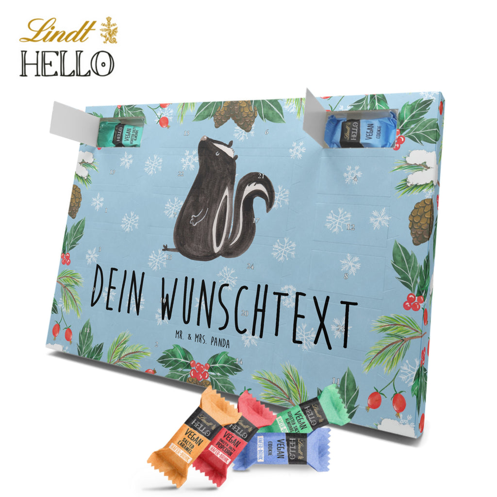 Personalisierter veganer Adventskalender Stinktier Sitzen Personalisierter veganer Adventskalender, Stinktier, Skunk, Wildtier, Raubtier, Stinker, Stinki, Spruch, Büro, Recht, Besserwisser