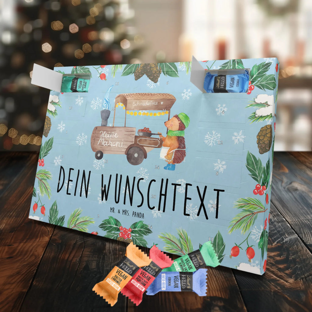 Personalisierter veganer Adventskalender Igel Maronen Personalisierter veganer Adventskalender, Winter, Weihnachten, Weihnachtsdeko, Nikolaus, Advent, Heiligabend, Wintermotiv, Maronen, Weihnachtsmarkt, Kastanien, Duft