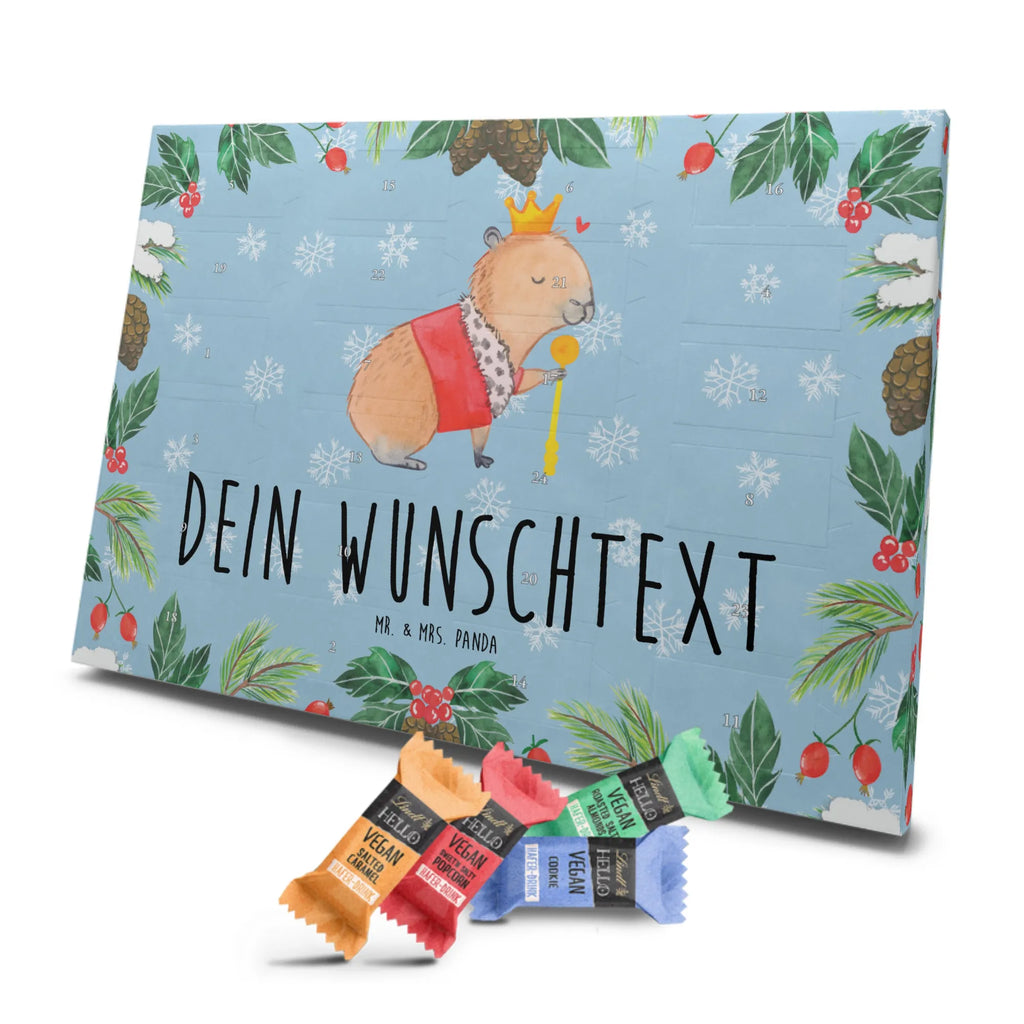 Personalisierter veganer Adventskalender Capybara König Personalisierter veganer Adventskalender, Tiermotive, Gute Laune, lustige Sprüche, Tiere, Capybara, König