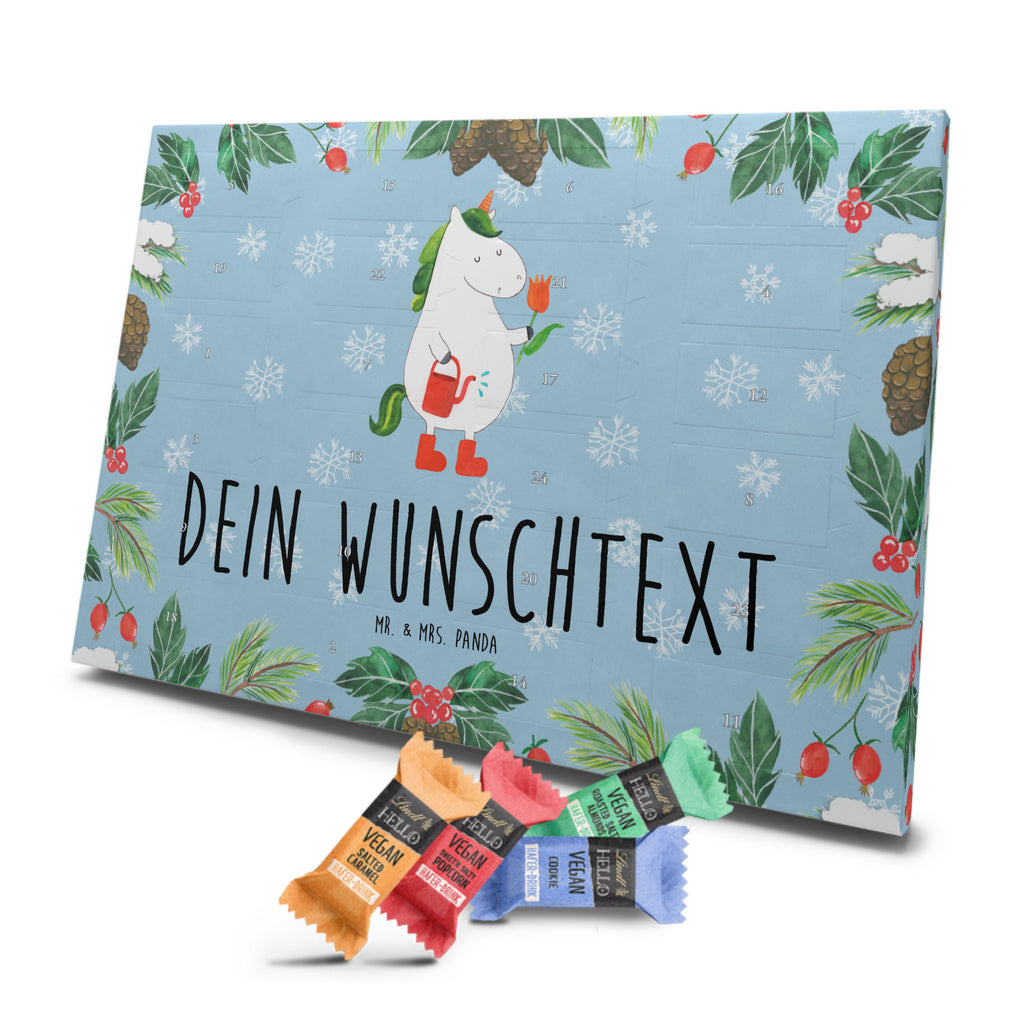 Personalisierter veganer Adventskalender Einhorn Gärtner Personalisierter veganer Adventskalender, Einhorn, Einhörner, Einhorn Deko, Pegasus, Unicorn, Luftballon, Gießkanne, Giesskanne, Lebenslust, Freude, Blume, Freundin, Garten, Stiefel