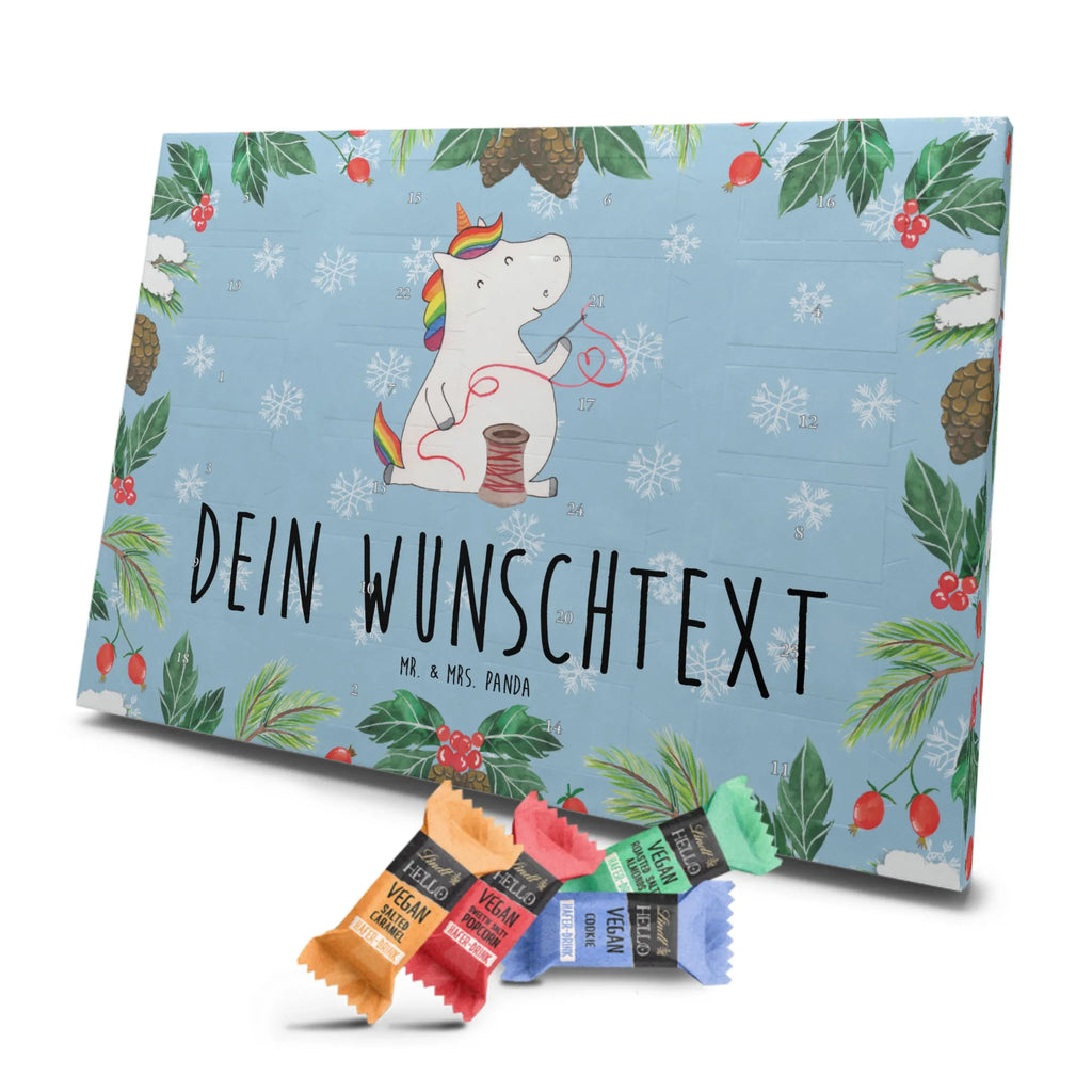 Personalisierter veganer Adventskalender Einhorn Näherin Personalisierter veganer Adventskalender, Einhorn, Einhörner, Einhorn Deko, Pegasus, Unicorn, Näherin, nähen, Mädchen, Freundin, Häkeln, Stricken, basteln, Nähzimmer