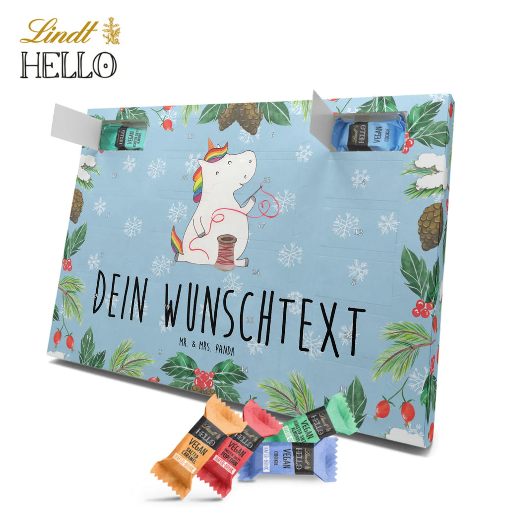 Personalisierter veganer Adventskalender Einhorn Näherin Personalisierter veganer Adventskalender, Einhorn, Einhörner, Einhorn Deko, Pegasus, Unicorn, Näherin, nähen, Mädchen, Freundin, Häkeln, Stricken, basteln, Nähzimmer