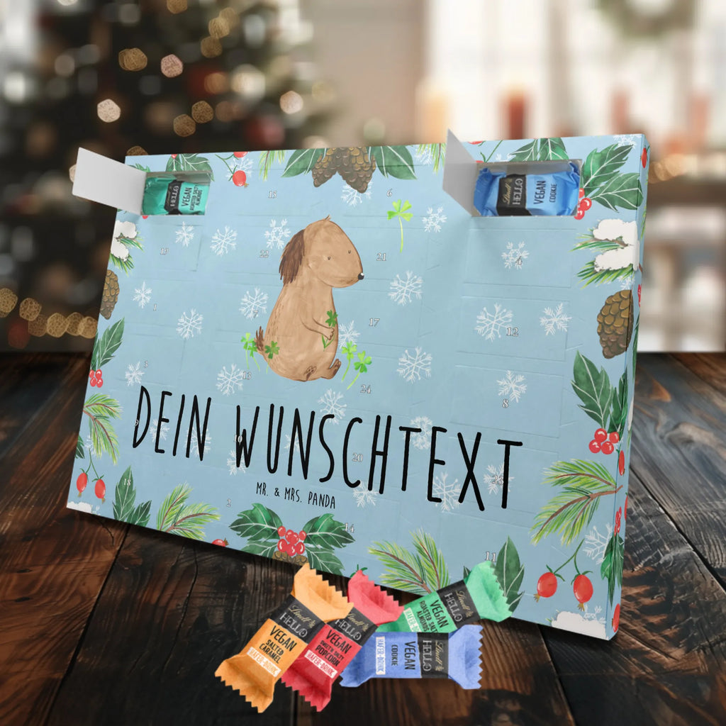 Personalisierter veganer Adventskalender Hund Kleeblatt Personalisierter veganer Adventskalender, Hund, Hundemotiv, Haustier, Hunderasse, Tierliebhaber, Hundebesitzer, Sprüche, Kleeblatt, Glück, Tagträume, Motivation, Neuanfang, Geschenk, Glücksbringer, Selbstliebe, Achtsamkeit