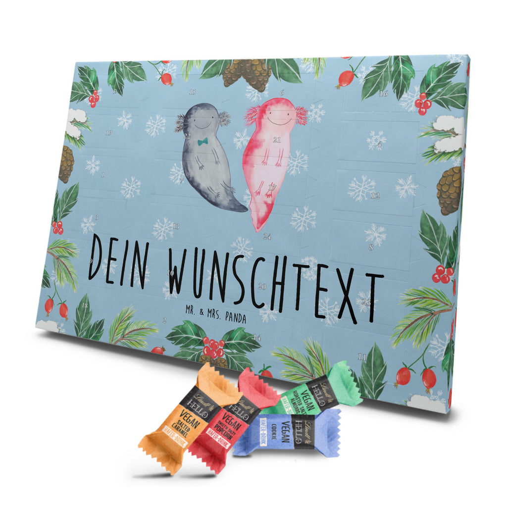 Personalisierter veganer Adventskalender Axolotl Freundin Personalisierter veganer Adventskalender, Axolotl, Molch, Axolot, Schwanzlurch, Lurch, Lurche, Liebe, große Liebe, Liebesbeweis, Freund, Verlobter, Ehemann, Jahrestag, Valentinstag