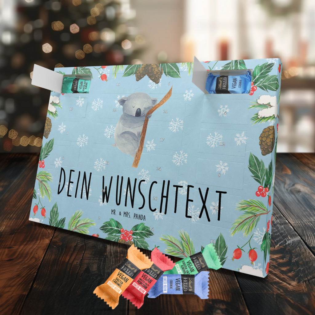 Personalisierter veganer Adventskalender Koalabär Personalisierter veganer Adventskalender, Tiermotive, Gute Laune, lustige Sprüche, Tiere, Koala, träumen, Traum, schlafen, Schlafzimmer, Traumland, Bär, Koalabär