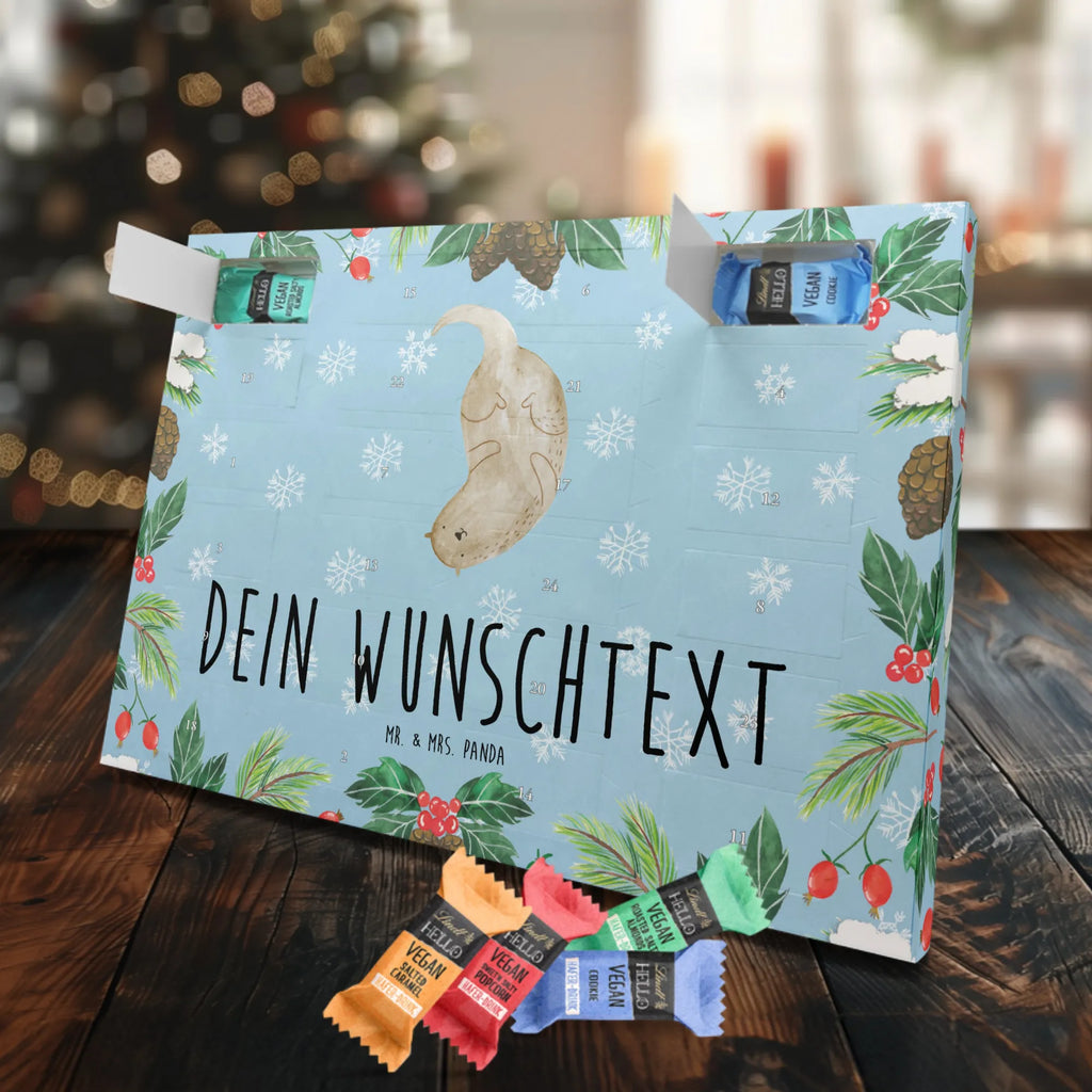 Personalisierter veganer Adventskalender Otter Kopfüber Personalisierter veganer Adventskalender, Otter, Fischotter, Seeotter, Otter Seeotter See Otter