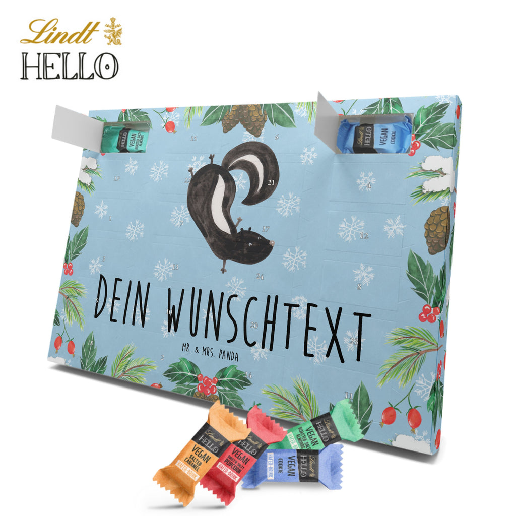 Personalisierter veganer Adventskalender Stinktier Handstand Personalisierter veganer Adventskalender, Stinktier, Skunk, Wildtier, Raubtier, Stinker, Stinki, Spielplatz, verpielt, Kind