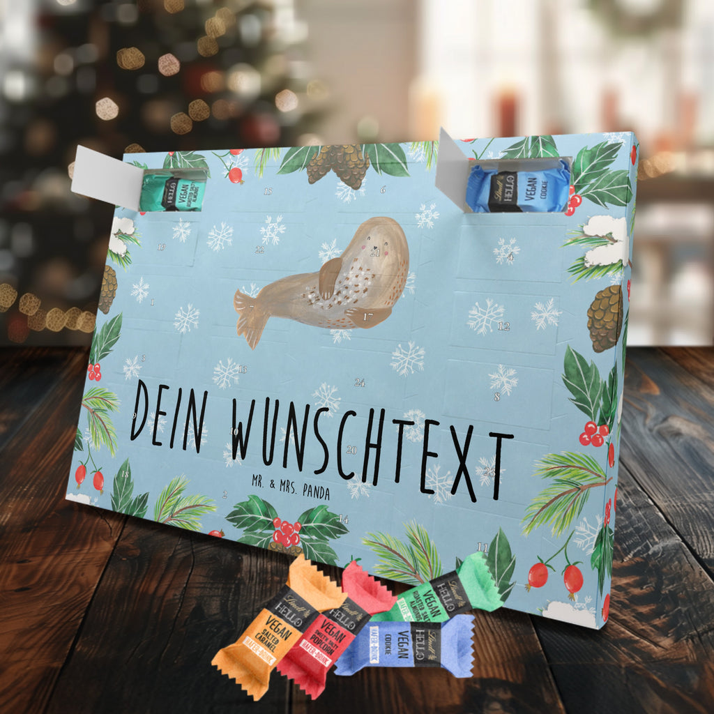 Personalisierter veganer Adventskalender Robbe Lachen Personalisierter veganer Adventskalender, Tiermotive, Gute Laune, lustige Sprüche, Tiere, Robbe, Robben, Seehund, Strand, Meerestier, Ostsee, Nordsee