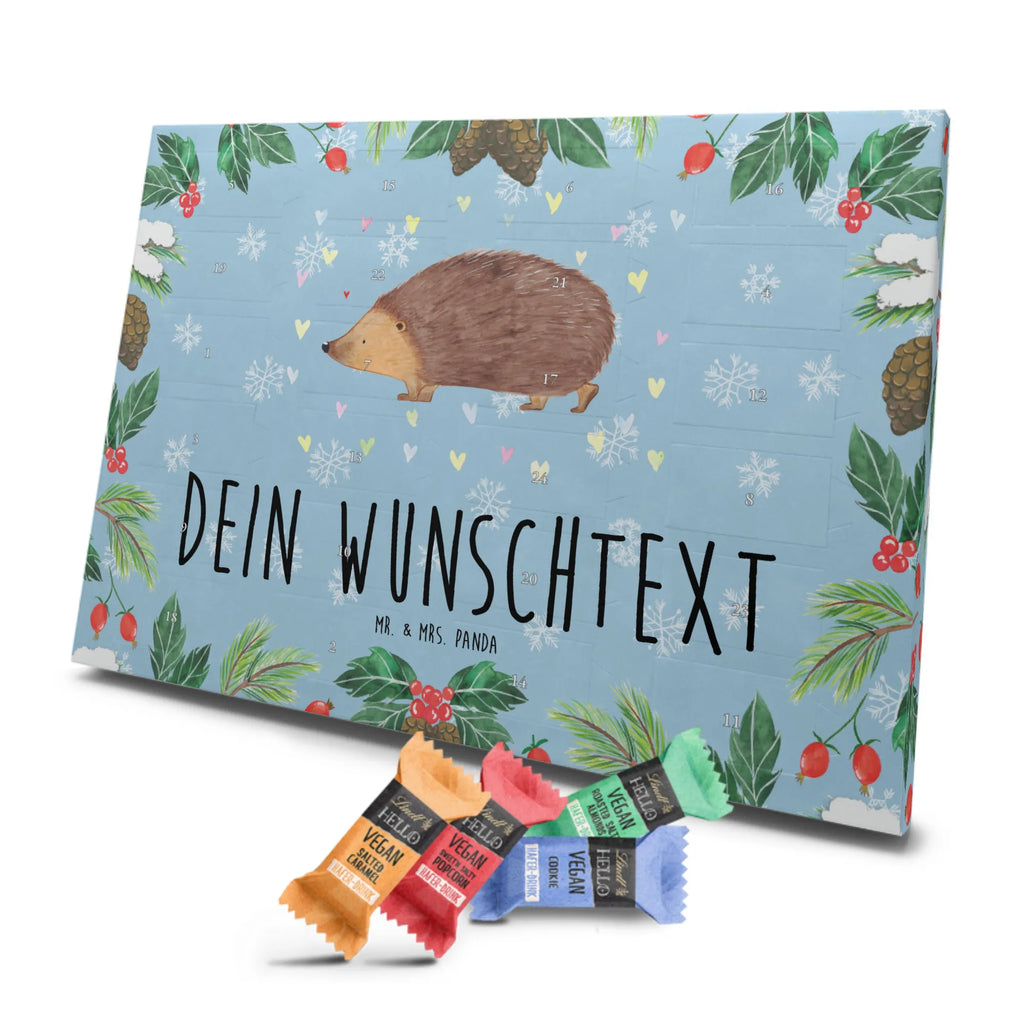 Personalisierter veganer Adventskalender Igel Herzen Personalisierter veganer Adventskalender, Tiermotive, Gute Laune, lustige Sprüche, Tiere, Liebe, Herz, Herzen, Igel, Vertrauen, Kuss, Leben