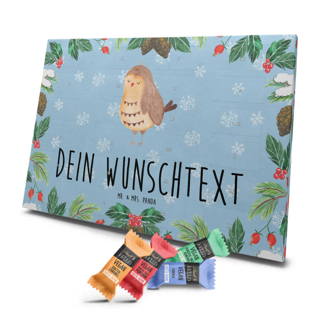 Personalisierter veganer Adventskalender Eule Zufrieden Personalisierter veganer Adventskalender, Eule, Eule Spruch, Eule deko, Owl, Liebe Spruch, Romantisch, Wortspiel lustig, Spruch schön, Geschenk Hochzeitstag