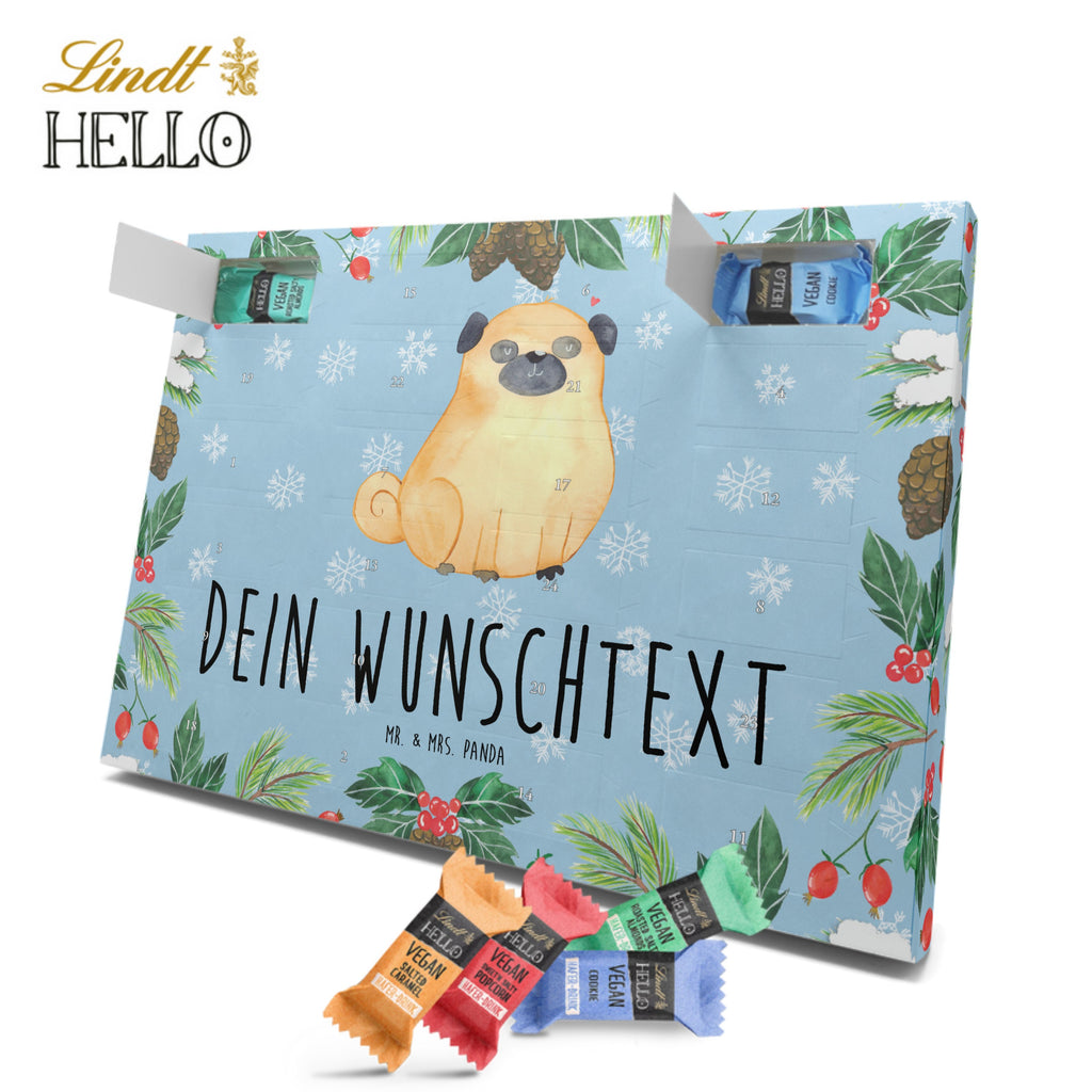 Personalisierter veganer Adventskalender Mops Personalisierter veganer Adventskalender, Hund, Hundemotiv, Haustier, Hunderasse, Tierliebhaber, Hundebesitzer, Sprüche, Mops, Liebe, Hundeliebe