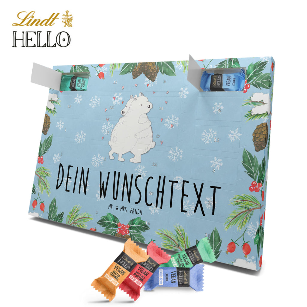 Personalisierter veganer Adventskalender Eisbär Umarmen Personalisierter veganer Adventskalender, Tiermotive, Gute Laune, lustige Sprüche, Tiere