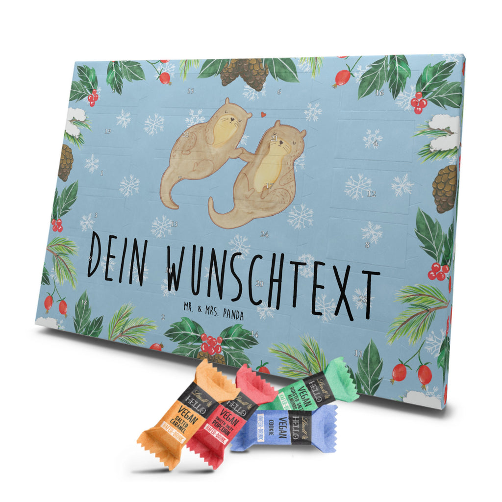 Personalisierter veganer Adventskalender Otter Hände halten Personalisierter veganer Adventskalender, Otter, Fischotter, Seeotter, Otter Seeotter See Otter