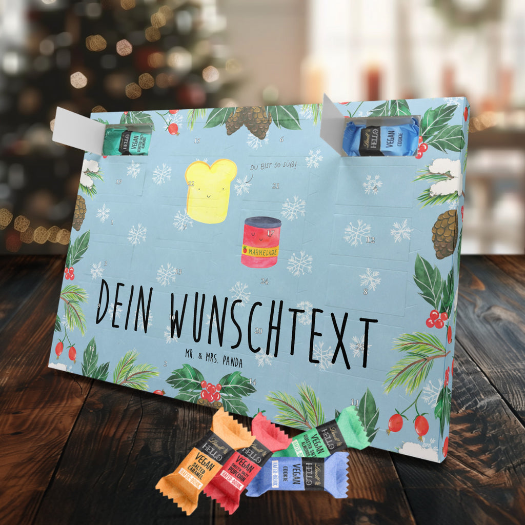 Personalisierter veganer Adventskalender Toast Marmelade Personalisierter veganer Adventskalender, Tiermotive, Gute Laune, lustige Sprüche, Tiere, Toast, Marmelade, Dreamteam, süße Postkarte, süß, Küche Deko, Küche Spruch, Frühstück Einladung, Brot, Toastbrot