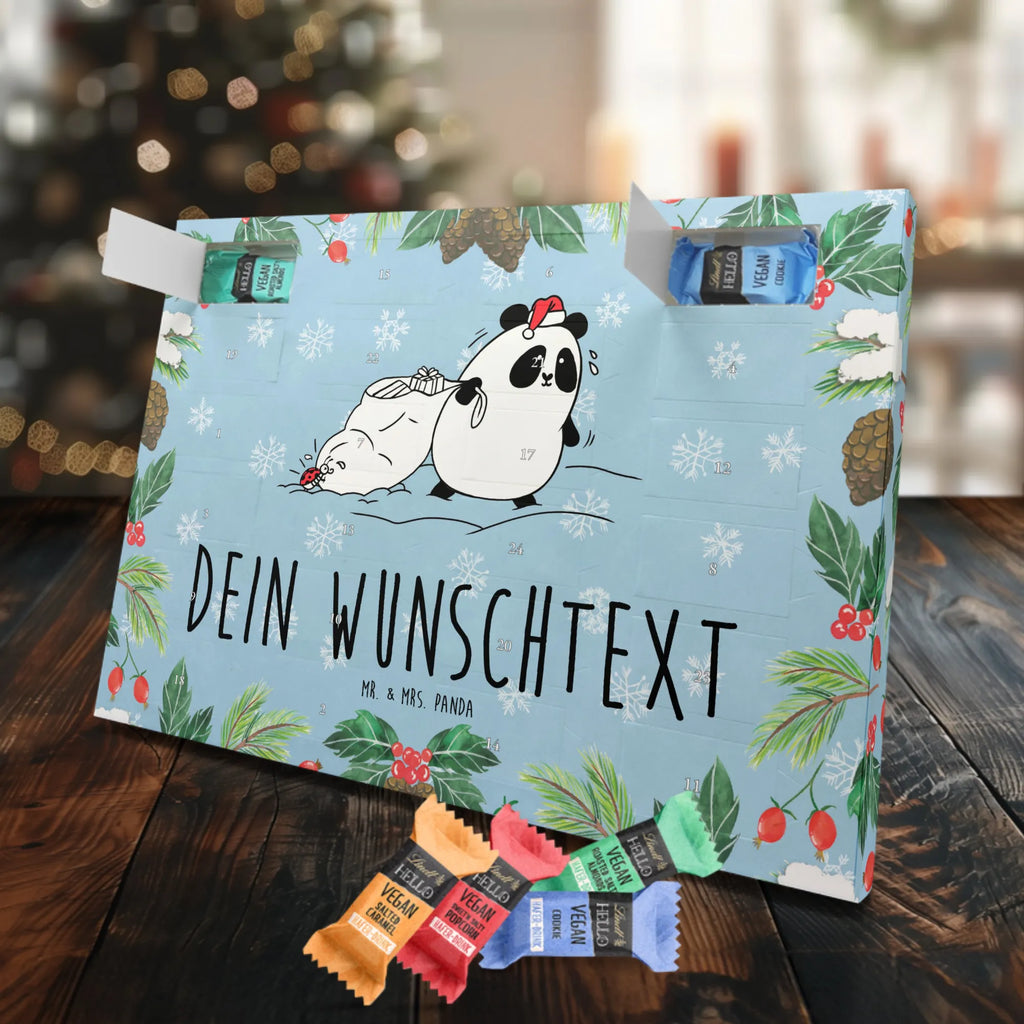 Personalisierter veganer Adventskalender Panda Weihnachten Personalisierter veganer Adventskalender