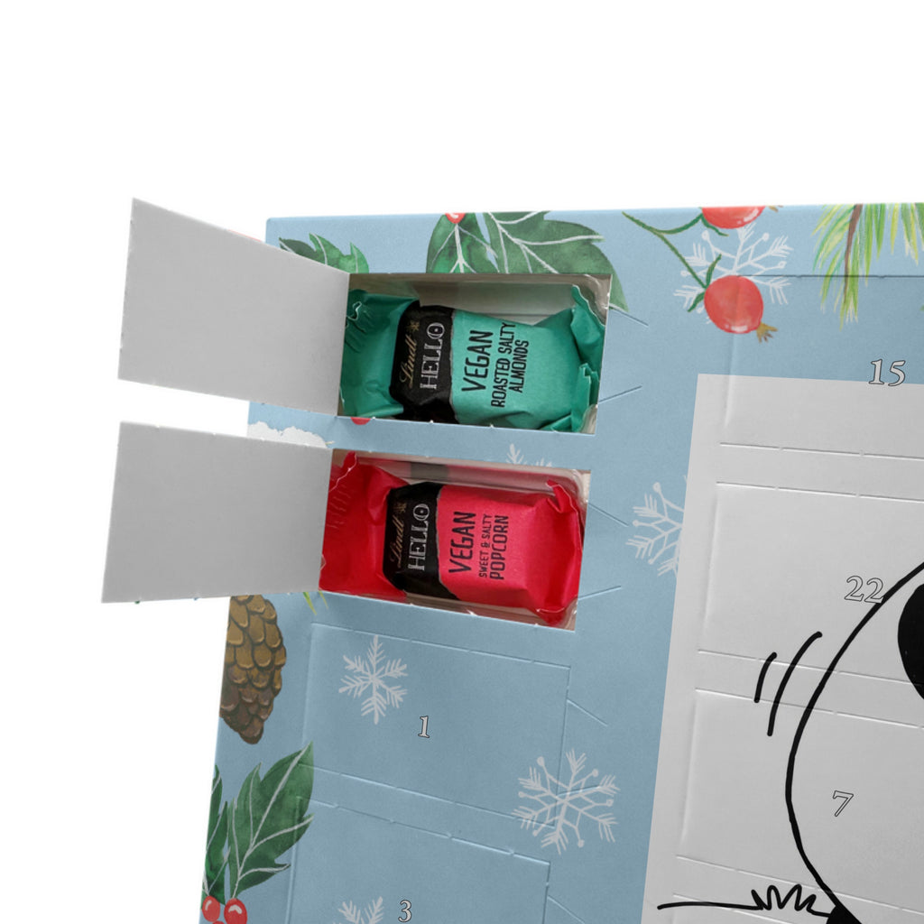 Personalisierter veganer Adventskalender Panda Zusammenhalt Personalisierter veganer Adventskalender