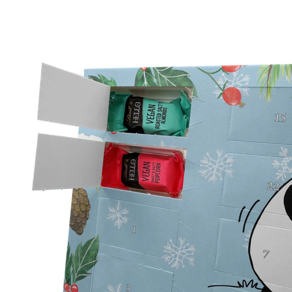 Personalisierter veganer Adventskalender Panda Zusammenhalt Personalisierter veganer Adventskalender