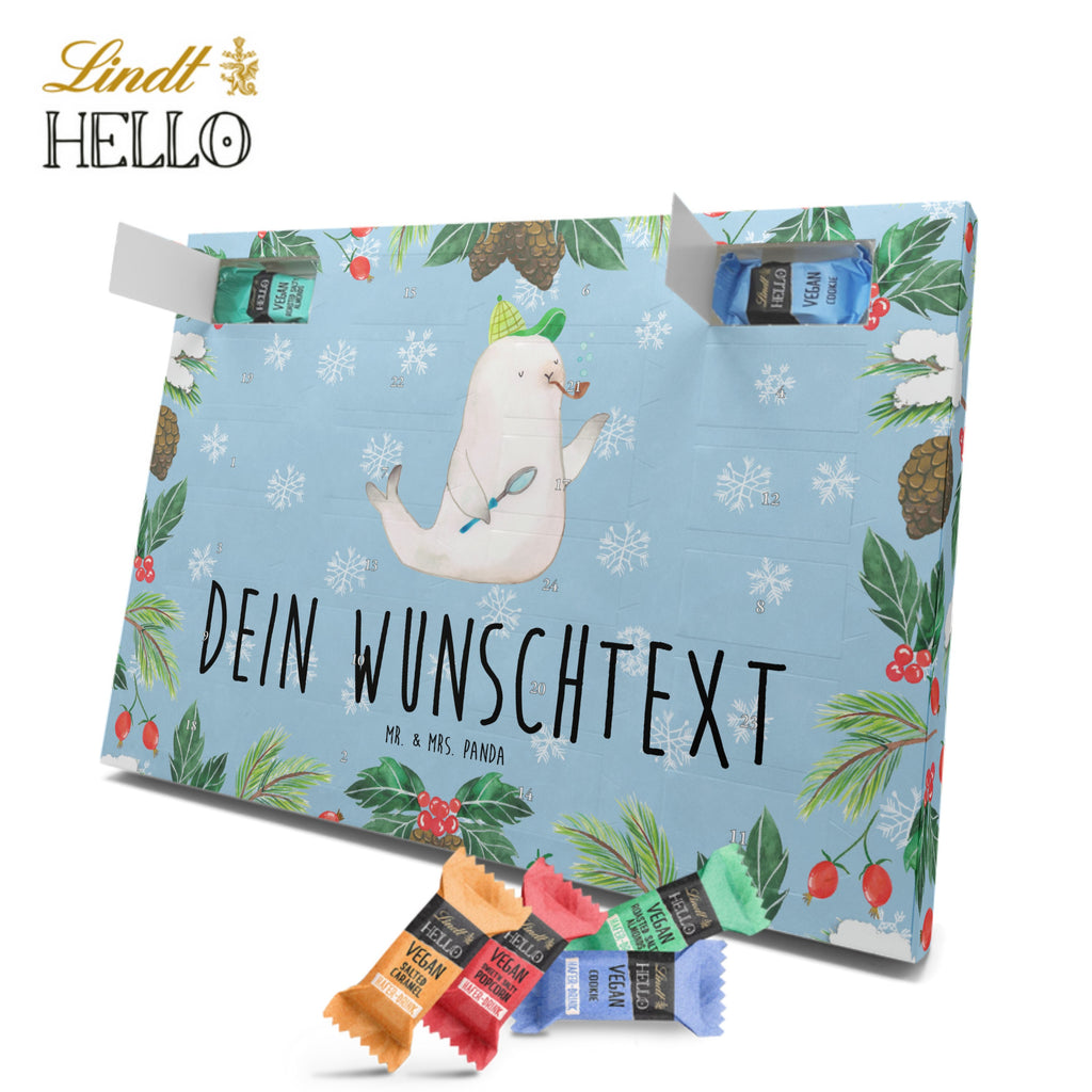 Personalisierter veganer Adventskalender Robbe Sherlock Personalisierter veganer Adventskalender, Tiermotive, Gute Laune, lustige Sprüche, Tiere