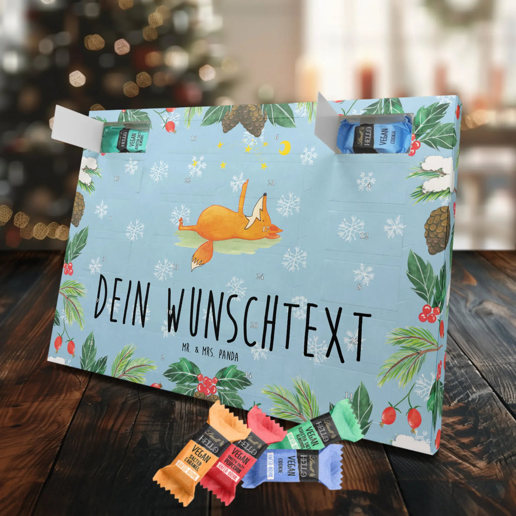 Personalisierter veganer Adventskalender Fuchs Sterne Personalisierter veganer Adventskalender, Fuchs, Füchse, tröstende Worte, Spruch positiv, Spruch schön, Romantik, Always Look on the Bright Side of Life