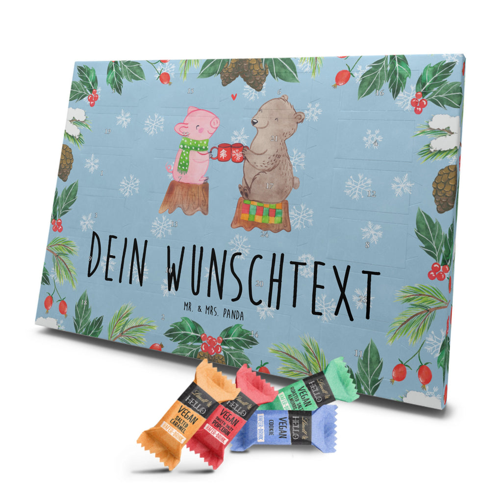 Personalisierter veganer Adventskalender Glühschwein Sause Personalisierter veganer Adventskalender, Winter, Weihnachten, Weihnachtsdeko, Nikolaus, Advent, Heiligabend, Wintermotiv, Prost, Alles Gute, Weihnachtszeit, Schwein, Bär