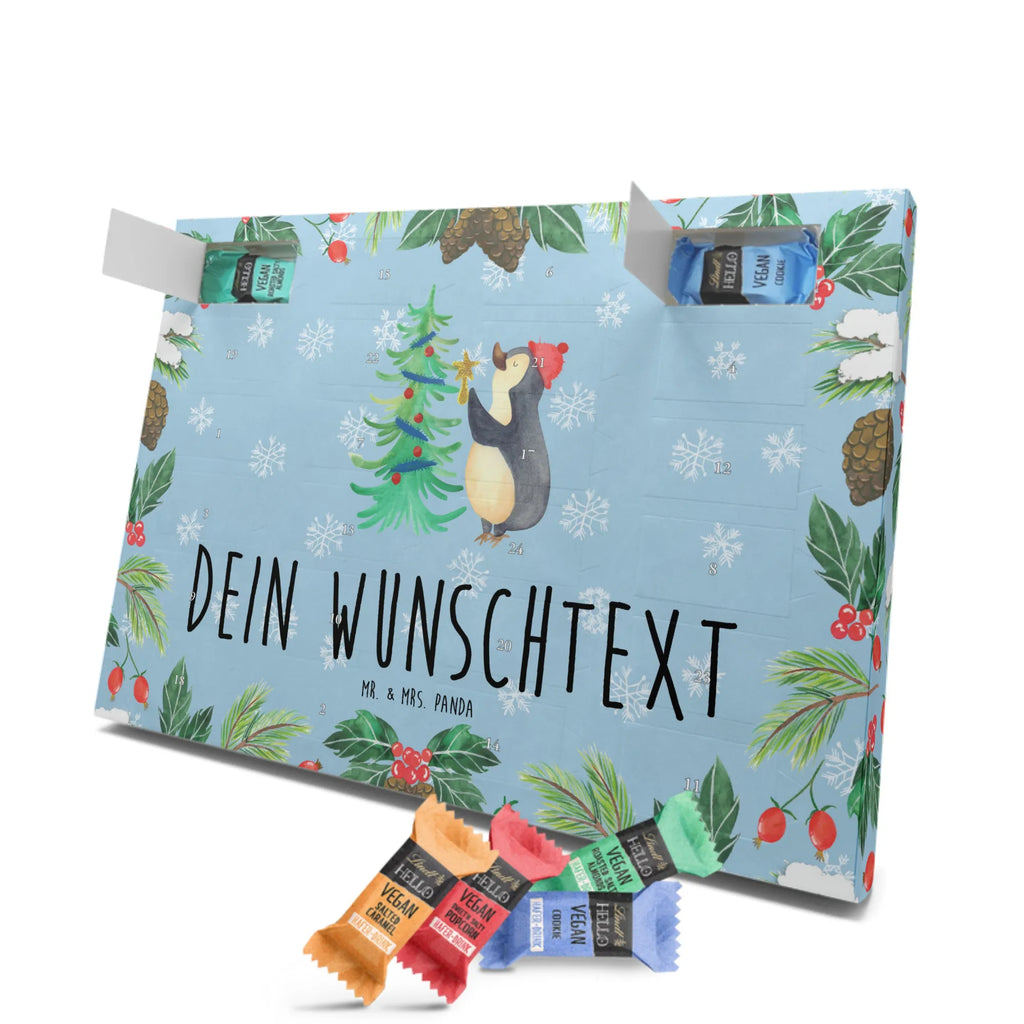 Personalisierter veganer Adventskalender Pinguin Weihnachtsbaum Personalisierter veganer Adventskalender, Winter, Weihnachten, Weihnachtsdeko, Nikolaus, Advent, Heiligabend, Wintermotiv, Pinguin