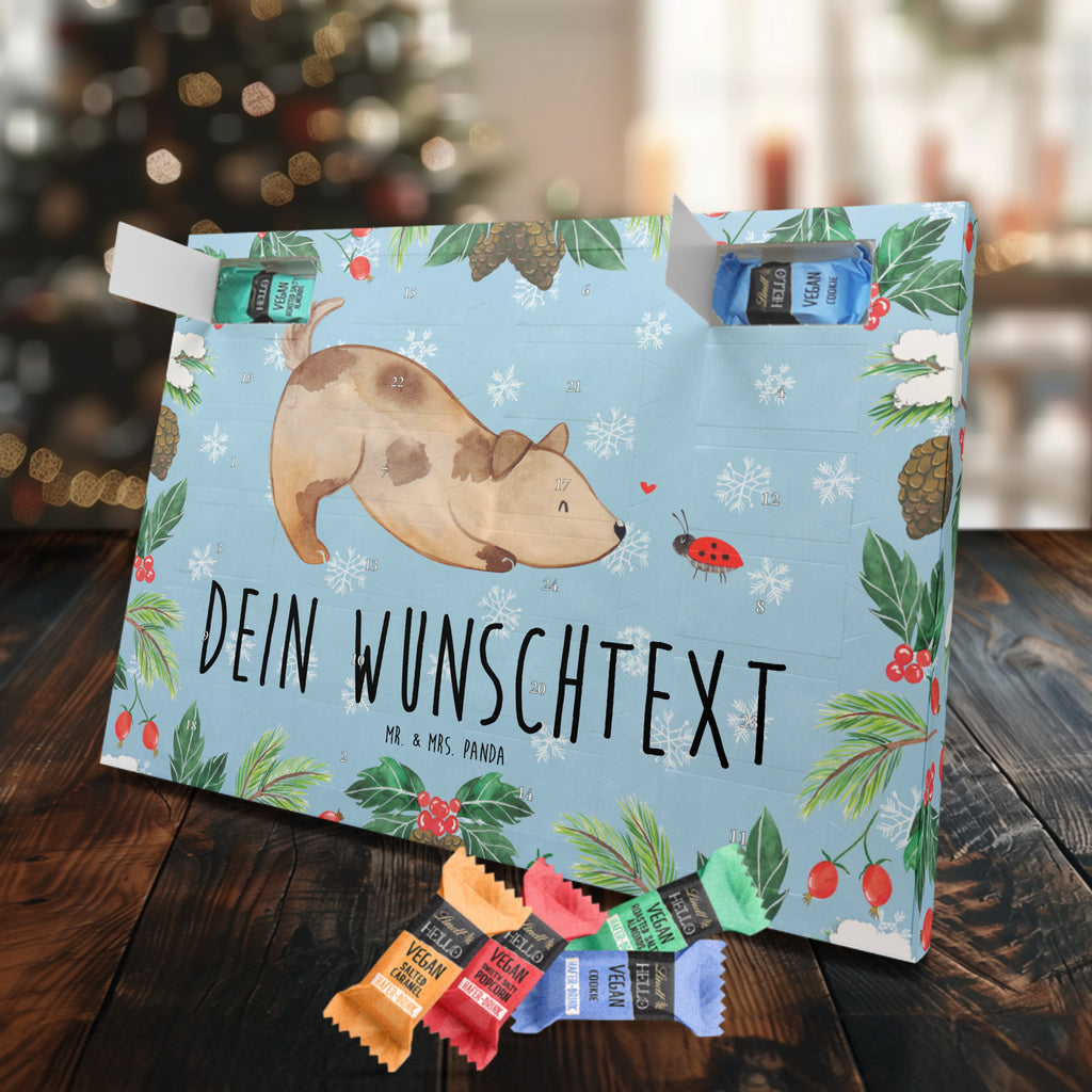 Personalisierter veganer Adventskalender Hund Marienkäfer Personalisierter veganer Adventskalender, Hund, Hundemotiv, Haustier, Hunderasse, Tierliebhaber, Hundebesitzer, Sprüche, Hunde, Hundespruch, Marienkäfer, Mischling, Mischlinghund