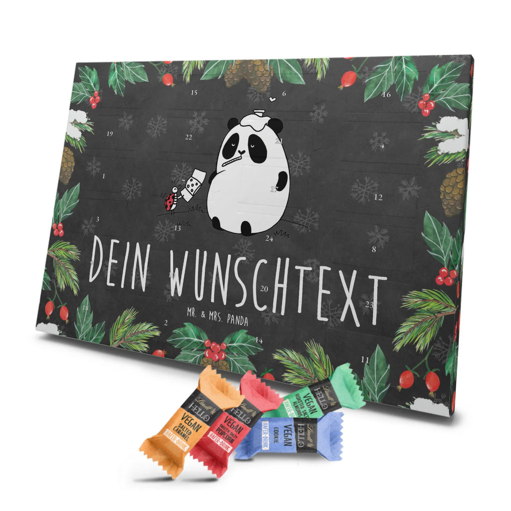 Personalisierter veganer Adventskalender Panda Gute Besserung Personalisierter veganer Adventskalender