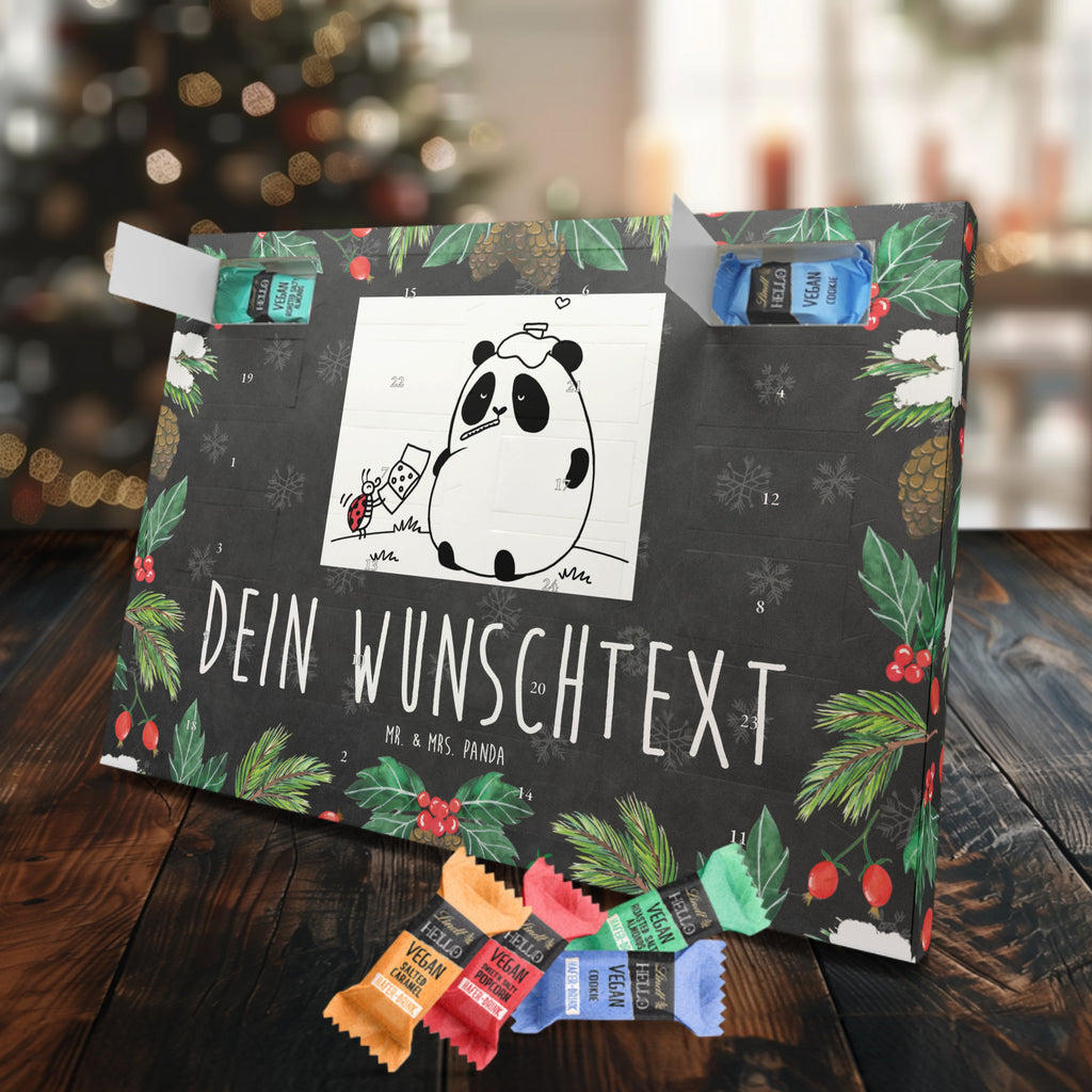 Personalisierter veganer Adventskalender Panda Gute Besserung Personalisierter veganer Adventskalender