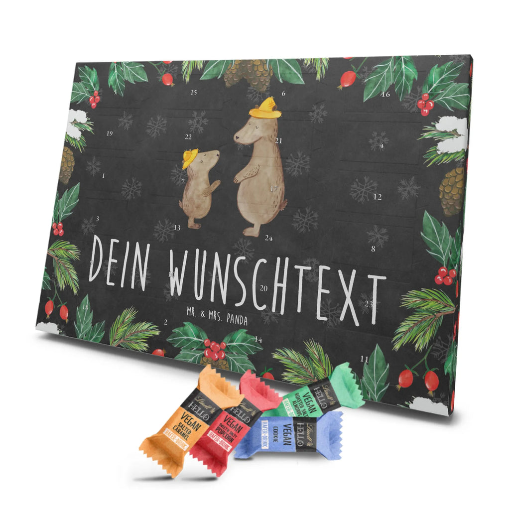 Personalisierter veganer Adventskalender Bären mit Hut Personalisierter veganer Adventskalender, Familie, Vatertag, Muttertag, Bruder, Schwester, Mama, Papa, Oma, Opa, Bär, Bären, Vater, Papi, Paps, Dad, Daddy, Lieblingsmensch, Sohn, Söhne, Kind, Kinder, Vater-Sohn, Family, Vorbild