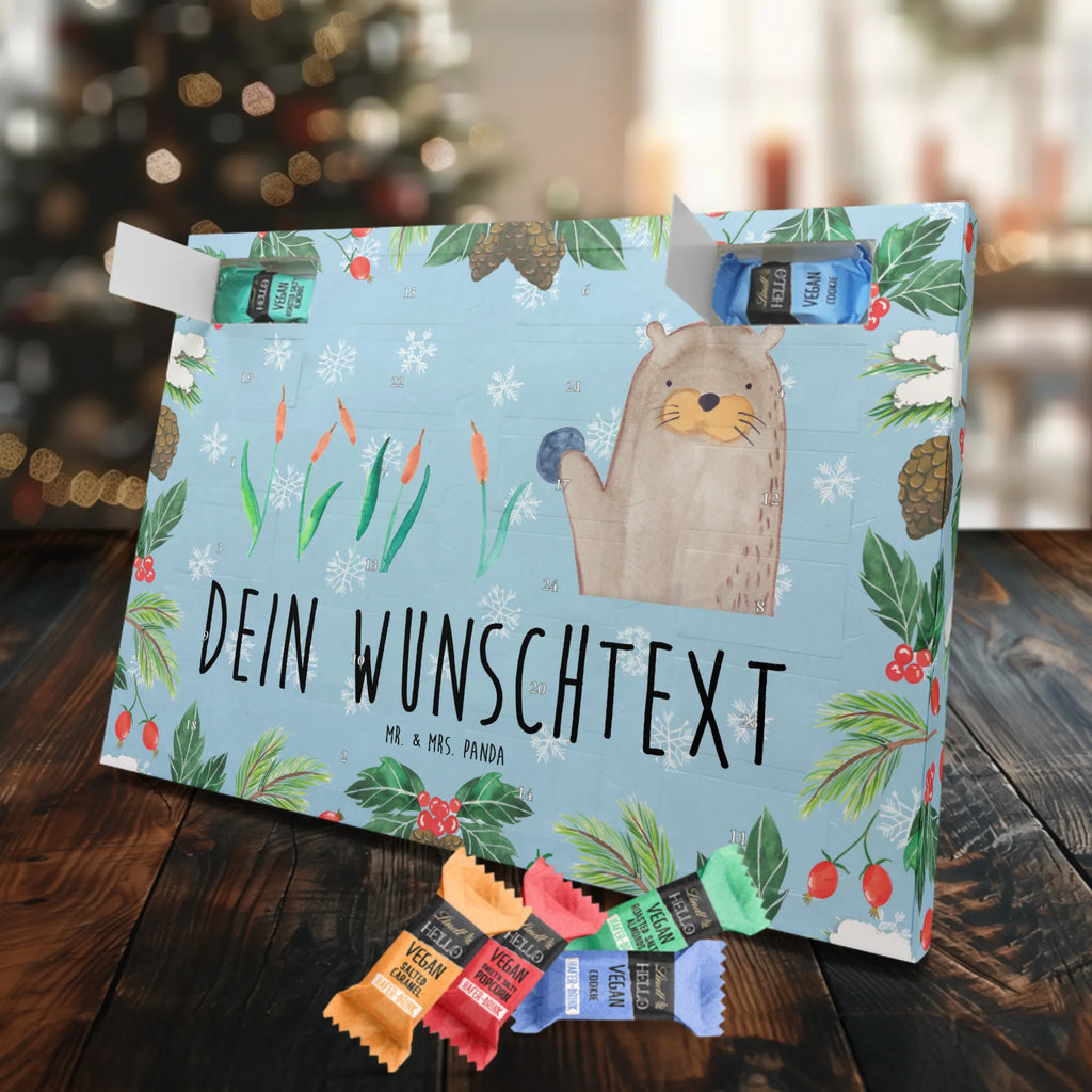 Personalisierter veganer Adventskalender Otter Stein Personalisierter veganer Adventskalender, Otter, Fischotter, Seeotter, Otter Seeotter See Otter