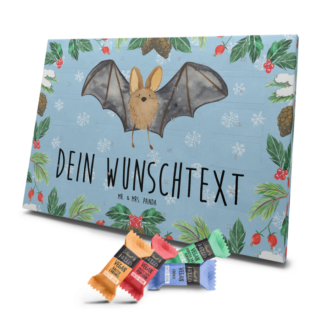 Personalisierter veganer Adventskalender Fledermaus Flügel Personalisierter veganer Adventskalender, Tiermotive, Gute Laune, lustige Sprüche, Tiere