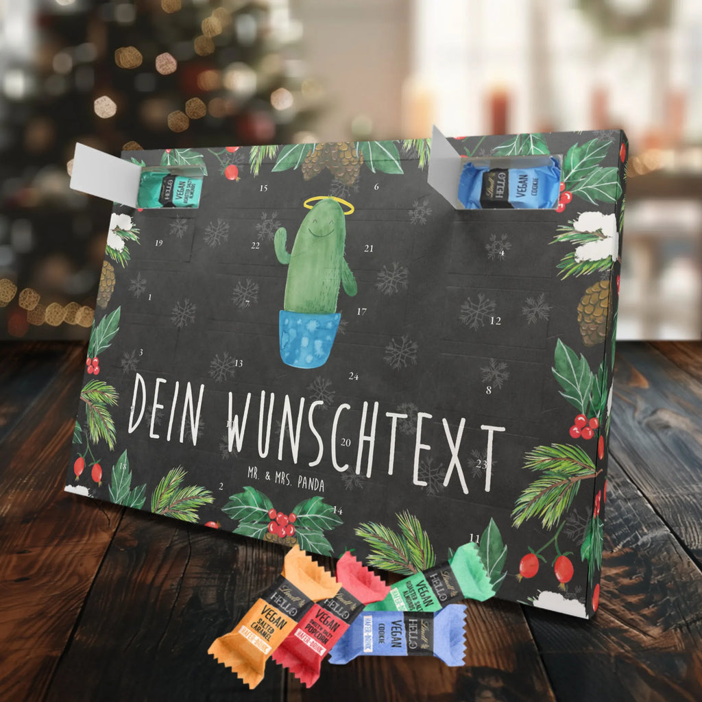 Personalisierter veganer Adventskalender Kaktus Heilig Personalisierter veganer Adventskalender, Kaktus, Kakteen, frech, lustig, Kind, Eltern, Familie, Bruder, Schwester, Schwestern, Freundin, Heiligenschein