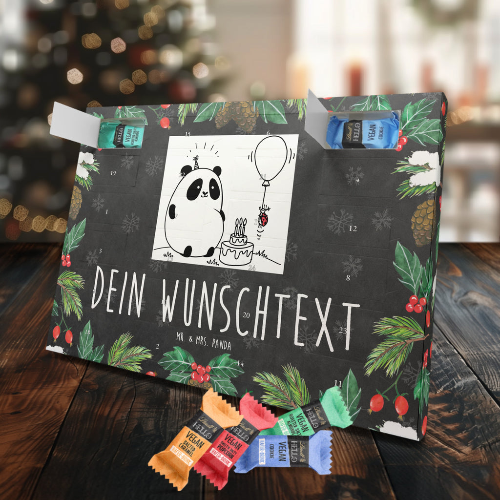 Personalisierter veganer Adventskalender Panda Geburtstag Personalisierter veganer Adventskalender