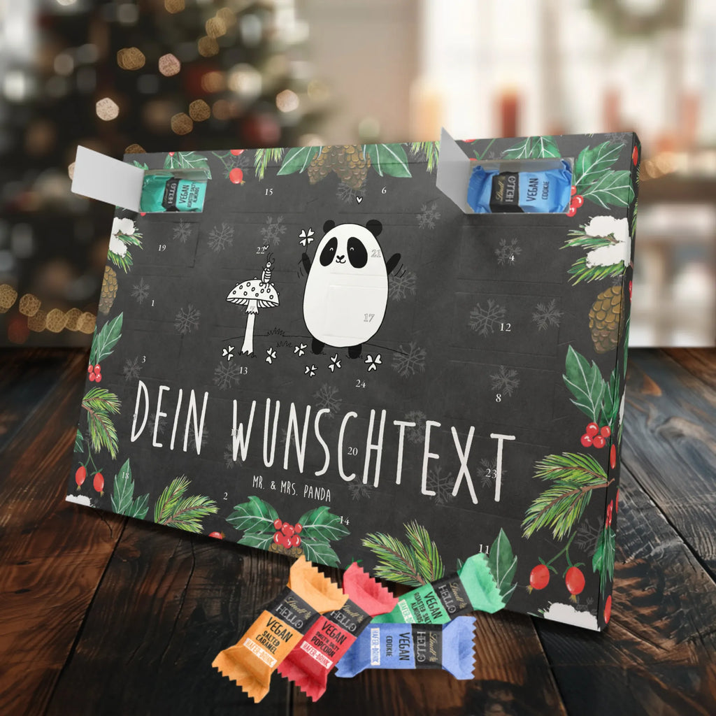 Personalisierter veganer Adventskalender Panda Glück Personalisierter veganer Adventskalender