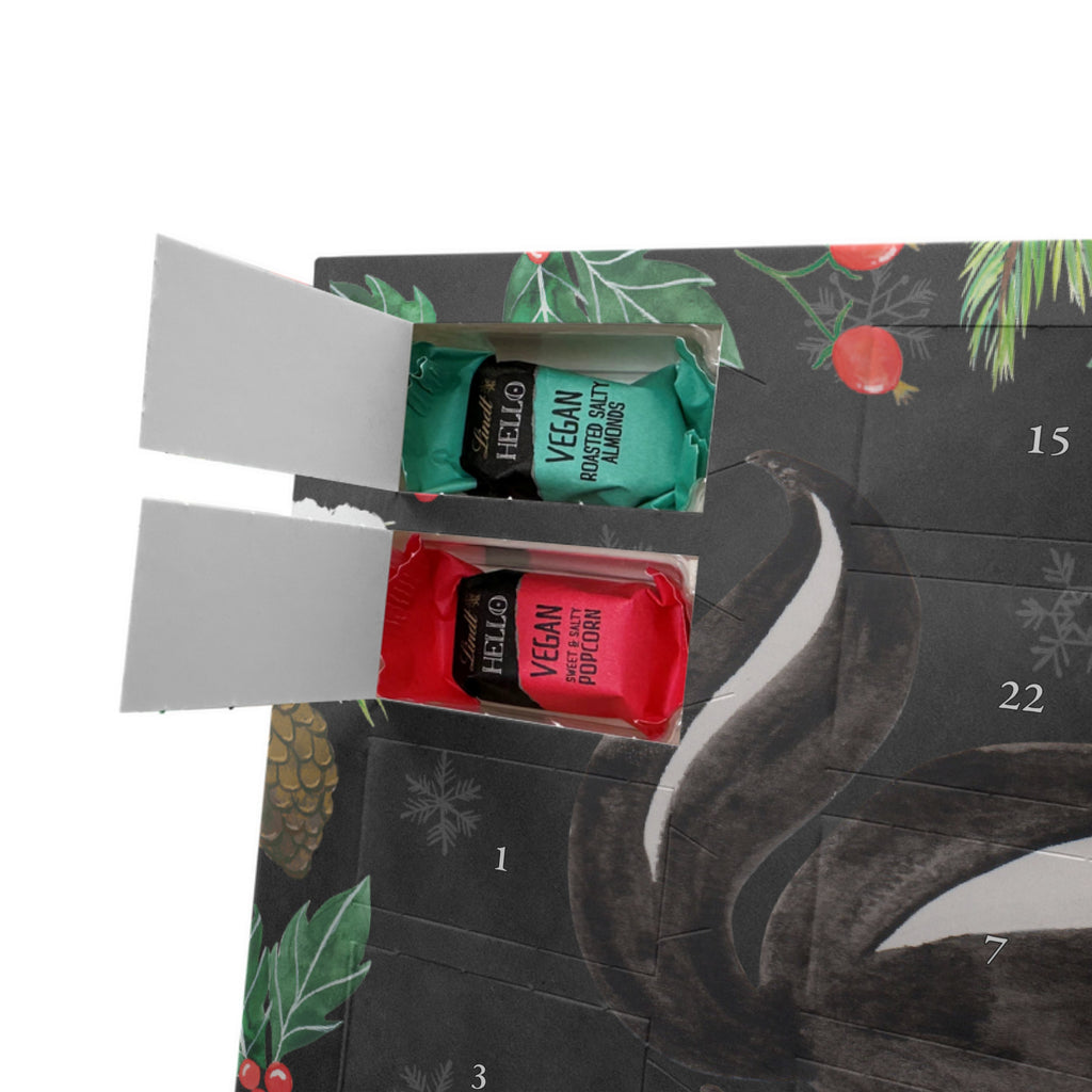 Personalisierter veganer Adventskalender Stinktier Yoga Personalisierter veganer Adventskalender, Stinktier, Skunk, Wildtier, Raubtier, Stinker, Stinki, Yoga, Namaste, Lebe, Liebe, Lache