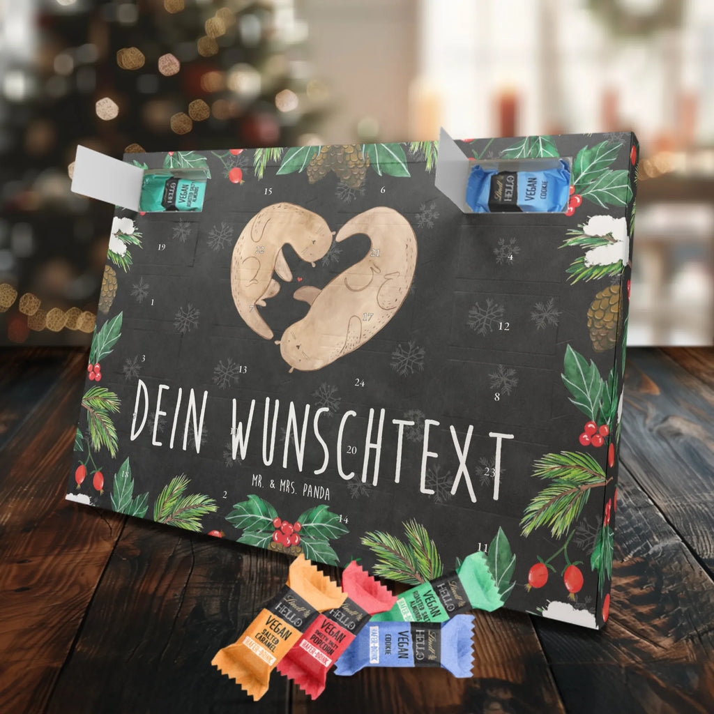 Personalisierter veganer Adventskalender Otter Herz Personalisierter veganer Adventskalender, Otter, Fischotter, Seeotter, Liebe, Herz, Liebesbeweis, Liebesgeschenk, Bessere Hälfte, Love you, Jahrestag, Hochzeitstag, Verlobung, gemeinsames Leben