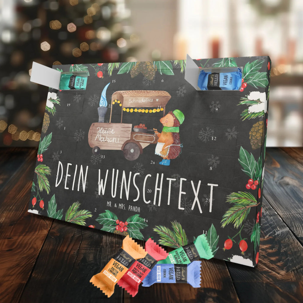 Personalisierter veganer Adventskalender Igel Maronen Personalisierter veganer Adventskalender, Winter, Weihnachten, Weihnachtsdeko, Nikolaus, Advent, Heiligabend, Wintermotiv, Maronen, Weihnachtsmarkt, Kastanien, Duft