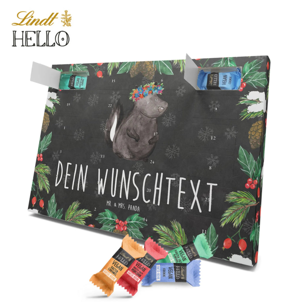 Personalisierter veganer Adventskalender Stinktier Mädchen Personalisierter veganer Adventskalender, Stinktier, Skunk, Wildtier, Raubtier, Stinker, Stinki, Yoga, Namaste, Lebe, Liebe, Lache