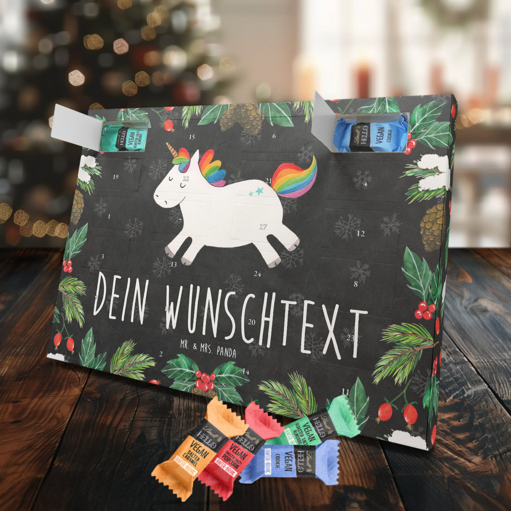 Personalisierter veganer Adventskalender Einhorn Happy Personalisierter veganer Adventskalender, Einhorn, Einhörner, Einhorn Deko, Pegasus, Unicorn, glücklich, fröhlich, Spaß, Freude, Lebensfreude, witzig, spannend, Lächeln, Lachen